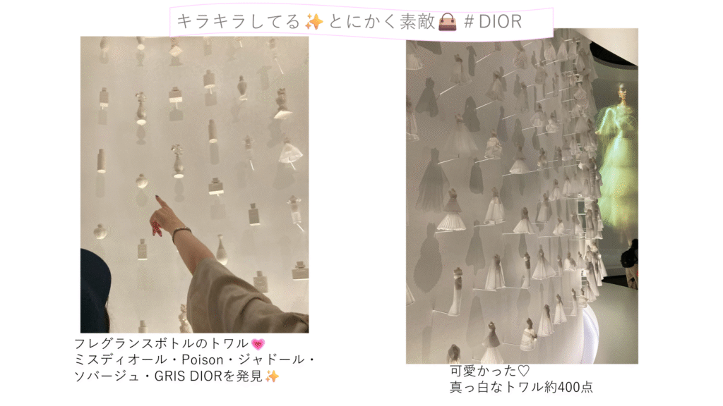 万博フランス館のDIORのディスプレイ